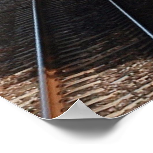  stoomlocomotief door het zee poster (Hoek)