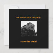 Stoomlocomotief Feest Uitnodiging (Voorkant)