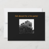 Stoomlocomotief Feest Uitnodiging (Voorkant)