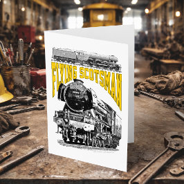 Stoomlocomotief Flying Scotsman. 1923 LNER Trein Bedankkaart