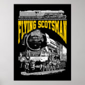 Stoomlocomotief Flying Scotsman. 1923 LNER Trein Poster (Voorkant)