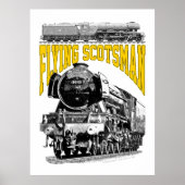 Stoomlocomotief Flying Scotsman. 1923 LNER Trein Poster (Voorkant)