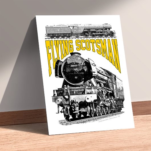 Stoomlocomotief Flying Scotsman. 1923 LNER Trein Poster