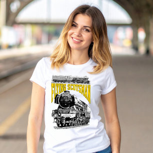 Stoomlocomotief Flying Scotsman. 1923 LNER Trein T-shirt