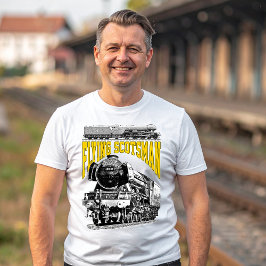Stoomlocomotief Flying Scotsman. 1923 LNER Trein T-shirt