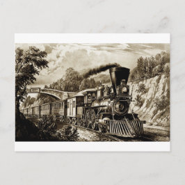 Stoomlocomotief geschiedenis briefkaart