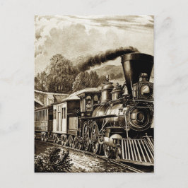 Stoomlocomotief geschiedenis briefkaart