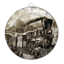 Stoomlocomotief geschiedenis dartbord