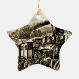 Stoomlocomotief geschiedenis keramisch ornament