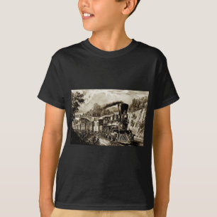 Stoomlocomotief geschiedenis t-shirt
