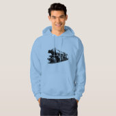 Stoomlocomotief - hoog contrast hoodie (Voorkant volledig)