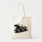 Stoomlocomotief - hoog contrast tote bag (Voorkant)