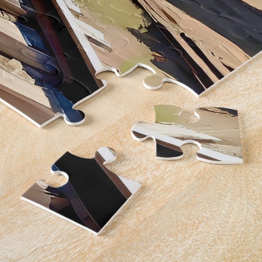  stoomlocomotief in een Schilderachtig canyon Legpuzzel (Zijkant)