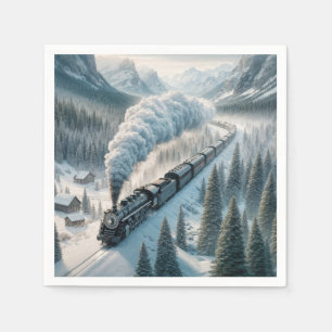  stoomlocomotief in Snowy Valley Servet