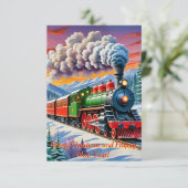  stoomlocomotief kaart (Staand voorkant)