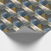  stoomlocomotief op een trestle cadeaupapier (Hoek)