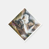  stoomlocomotief op een trestle servet (Hoek)