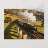 Stoomlocomotief op Viaduct Briefkaart (Voorkant)
