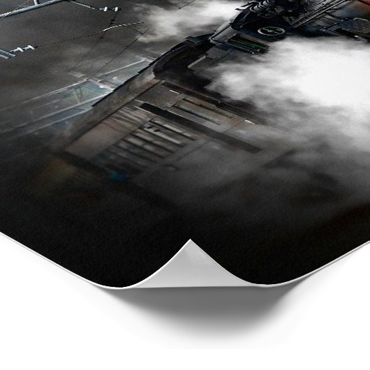 -stoomlocomotief poster (Hoek)