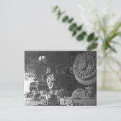  stoomlocomotief Roundhouse Briefkaart (Staand voorkant)