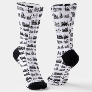 Stoomlocomotief "Steampunk" Patroon Sokken