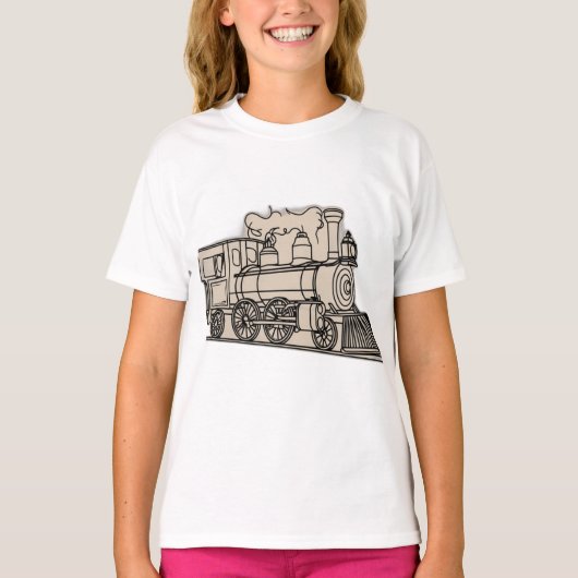 stoomlocomotief T-shirt ontwerp (Voorkant)