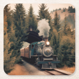 Stoomlocomotief Trein Kartonnen Onderzetters