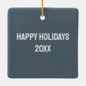 Stoomlocomotief trein op een berg Trestle Keramisch Ornament (Achterkant)