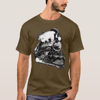 stoomlocomotief treinliefhebbers t-shirt