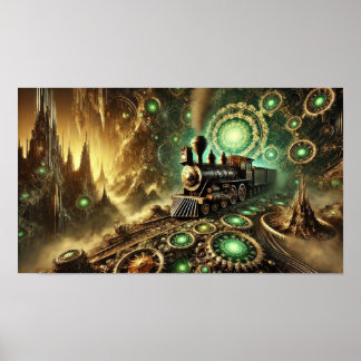 stoomlocomotief van de stoomlocomotief poster