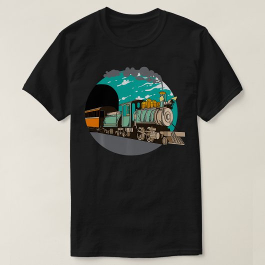  stoomlocomotief voor spoorwegliefhebbers t-shirt (Design voorkant)