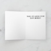 Stoomlocomotief wordt ouder Leuke verjaardag Kaart (Binnen)