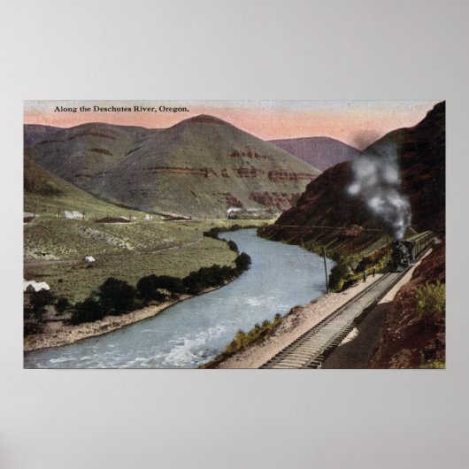 Stoomlocomotieven op spoor poster (Voorkant)