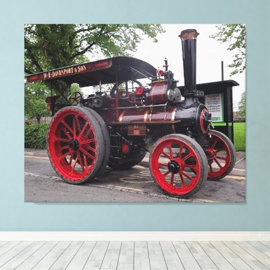 STOOMMACHINE CANVAS AFDRUK (Insitu (Houten vloer))