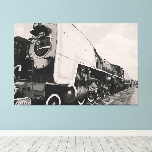 Stoommachine Canvas Afdruk (Insitu (Houten vloer))