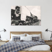 Stoommachine Canvas Afdruk (Insitu (Slaapkamer))