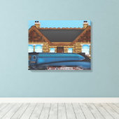 Stoommachine Canvas Afdruk (Insitu (Houten vloer))
