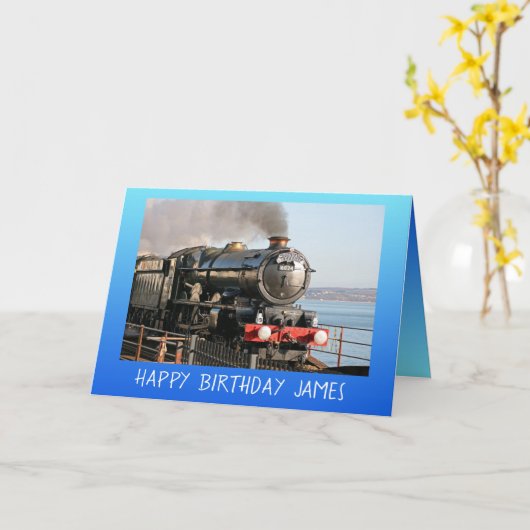  stoommachine, gepersonaliseerd kaart (Gele Bloem)