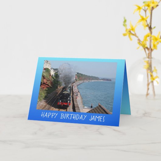  stoommachine, gepersonaliseerd kaart (Gele Bloem)