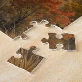  stoommachine in een herfstvallei legpuzzel (Zijkant)