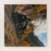  stoommachine in een herfstvallei legpuzzel (Horizontaal)