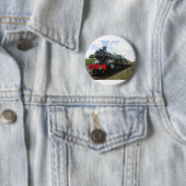  stoommachine, oude trein ronde button 5,7 cm (In situ)