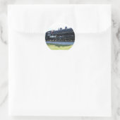 Stoommachine Ronde Sticker (Tas)