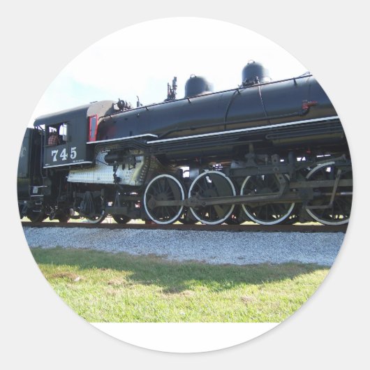 Stoommachine Ronde Sticker (Voorkant)