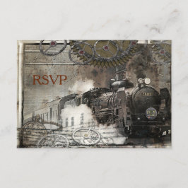Stoommachine Steampunk RSVP Kaartje