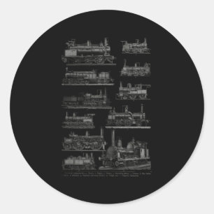 Stoommachine Trein Stoomtrein Locomotiv Ronde Sticker