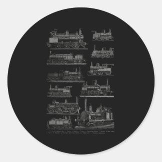 Stoommachine Trein Stoomtrein Locomotiv Ronde Sticker
