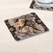 stoommeisje onderzetter (Schuin)