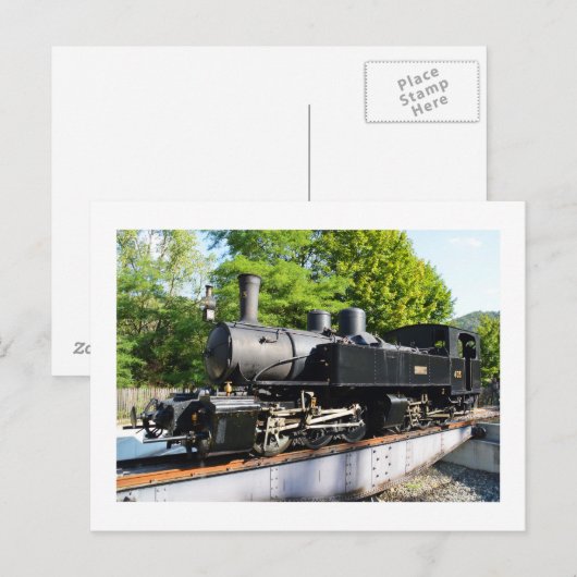 Stoommotor Briefkaart (Voorkant / Achterkant)