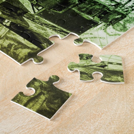 -stoommotor-locomotief legpuzzel (Zijkant)